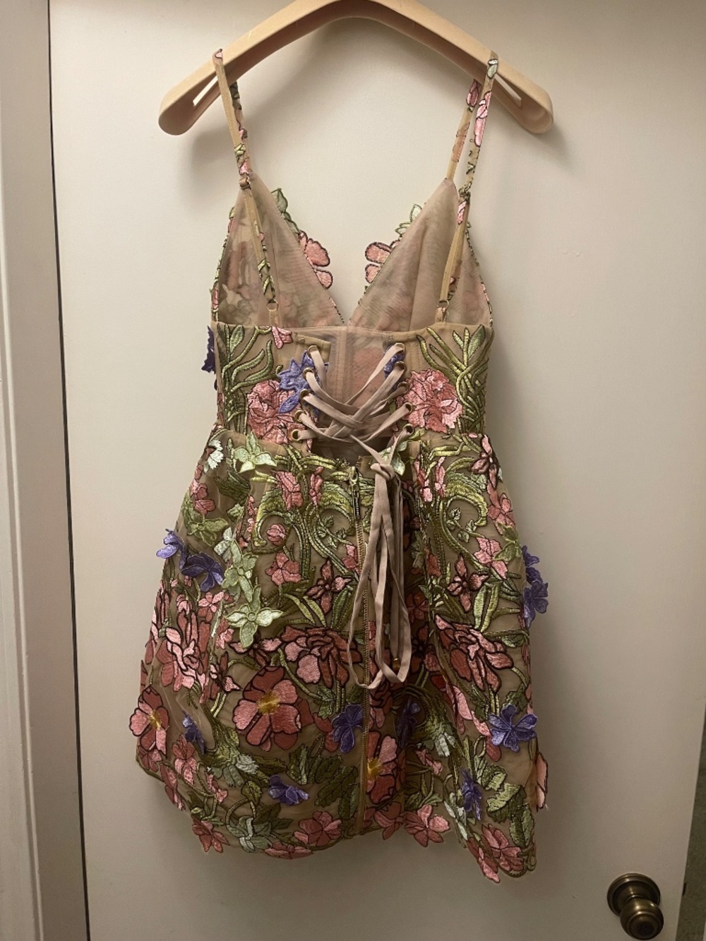 NEW BRONX AND BANCO Iris Floral Aria Pink Purple Multi Mini Dress XS - Picture 7 of 11